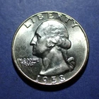 1958-D Washington Quarter  Near Ch. BU