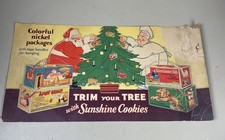 Vintage Sunshine Cookies Christmas Sign RARE