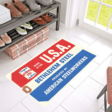 Bethlehem Steel Vintage Doormat Rug In / Out Decor