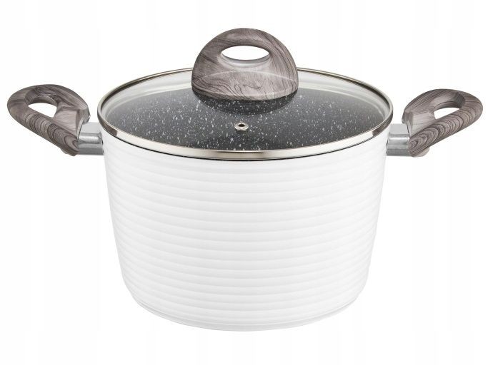 Wavy Hochtopf 3,8l 20cm Non-stick Induktion Kochtopf Weiss Neu