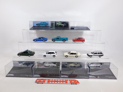 7x Eaglemoss 1:43 Opel teilw. fehlen Kleinteile: Astra+Kadett+Campo etc #DF810-3