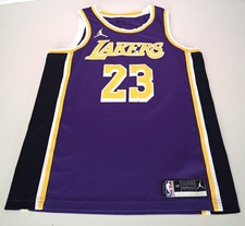 Jordan LeBron James Los Angeles Lakers Swingman Jersey Men Size 48 Large Purple 