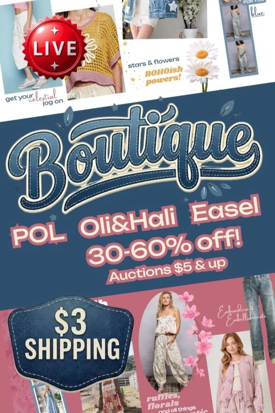 The BOUTIQUE Clearance!  30-60% Off POL Oli & Hali Easel All NEW