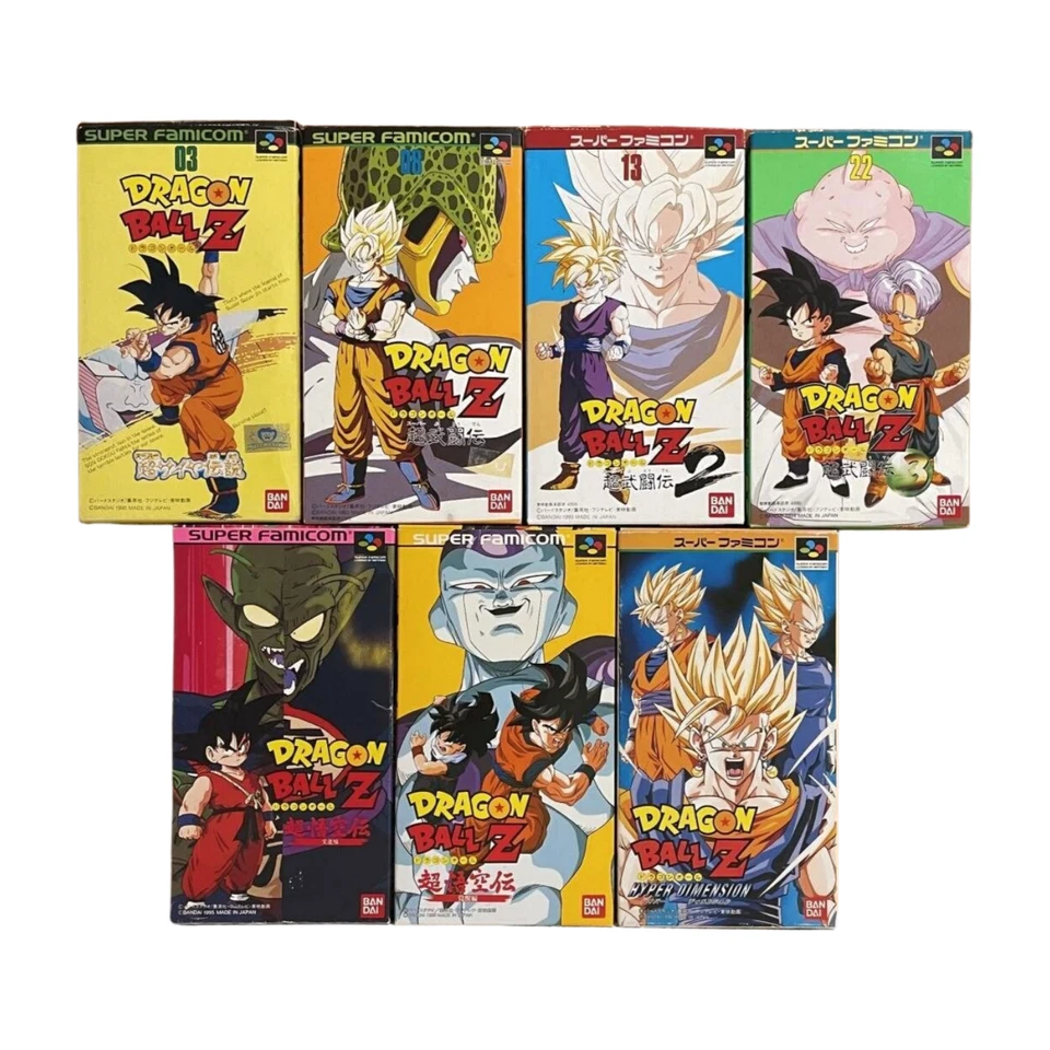 Dragon Ball Z Game Lot 7 Set SFC Super Famicom Japan BANDAI w/Box Manual Tested - Image 3 of 4
