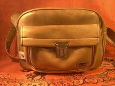MARSAND CAMERA VCR BAG FAUX LEATHER PADDED FOOTED USA MADE ADJUSTABLE STRAP
