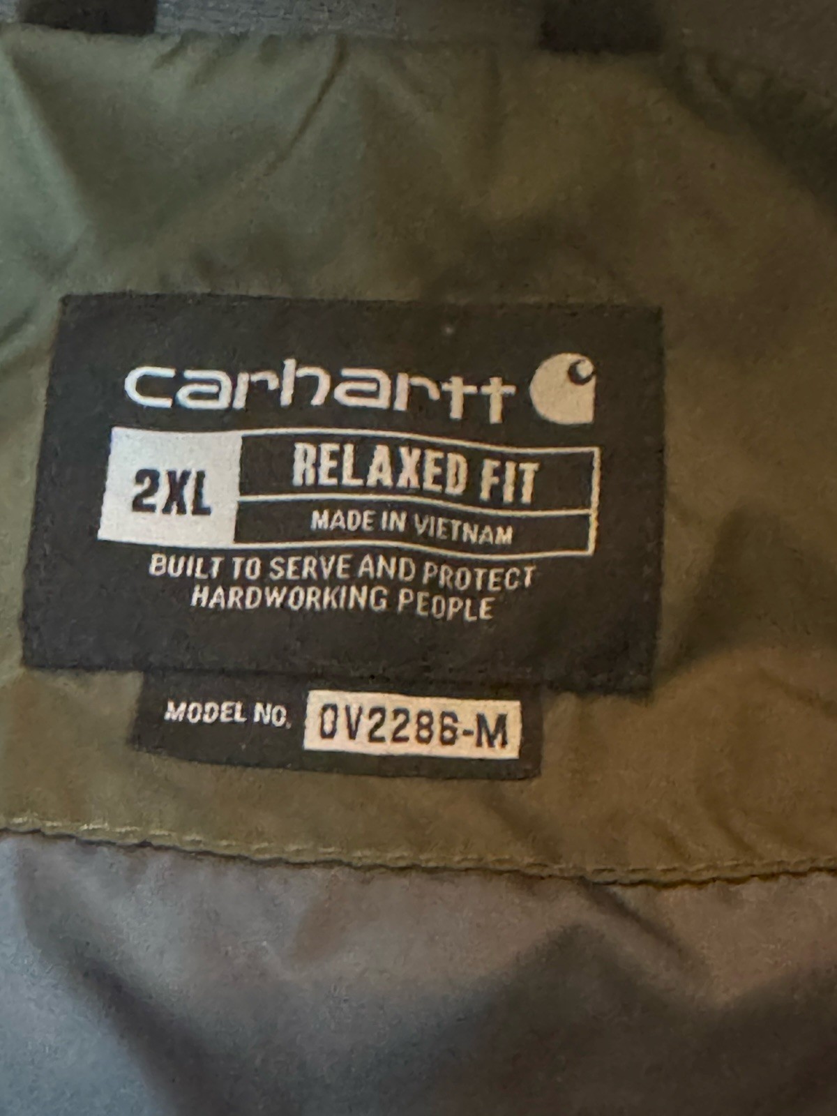 Carhartt Men's Rain Defender Lightweight Insulated Vest Size 2XL Moss Green NWOT