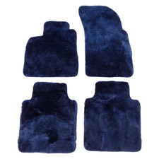 Genuine Sheepskin Dark Blue Floor Mats fits Bentley Flying Bentayga V8 S Azure