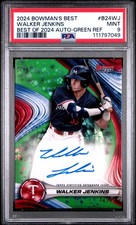 2024 BOWMAN'S BEST BEST OF 2024 AUTOS GREEN REFRACTOR WALKER JENKINS 74/99 PSA 9