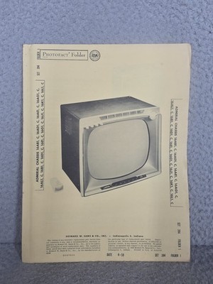 Admiral Chassis 16AB1 C - 16LT C Sams Photofact Television Repair User Manual