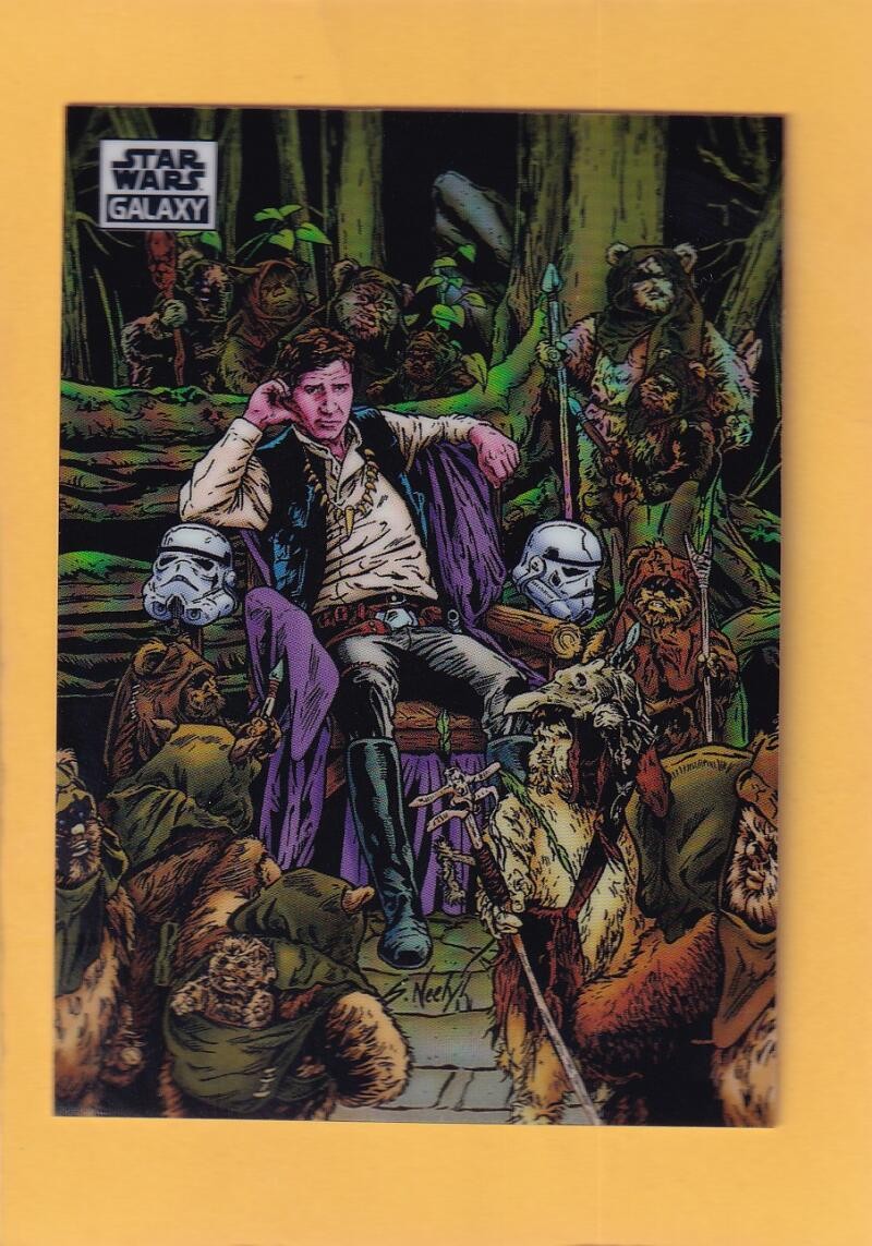 2021 Topps Chrome Star Wars Galaxy Refractor #33 New Friends NM-MT+