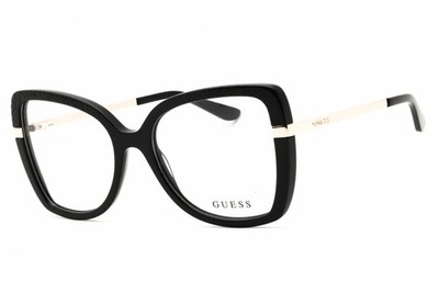 NEW Guess GU50245 001 Shiny Black 54mm Eyeglasses
