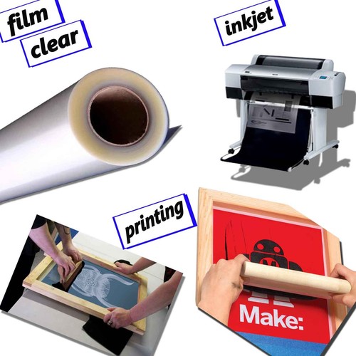 13"x100ft./4 rolls Waterproof Inkjet Quick-Dry Screen Printing Transparency Film - Picture 8 of 9