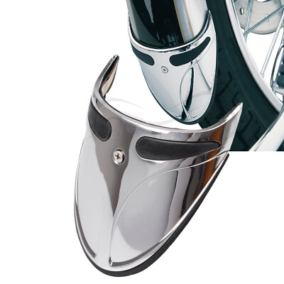 Chrome Fender Extension Mud Flap Trim For Harley Dyna Low Rider Softail Springer