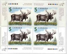 Canada - Scott #1693 - $5 Moose x4 - 2003 - Miniature Pane - MNH