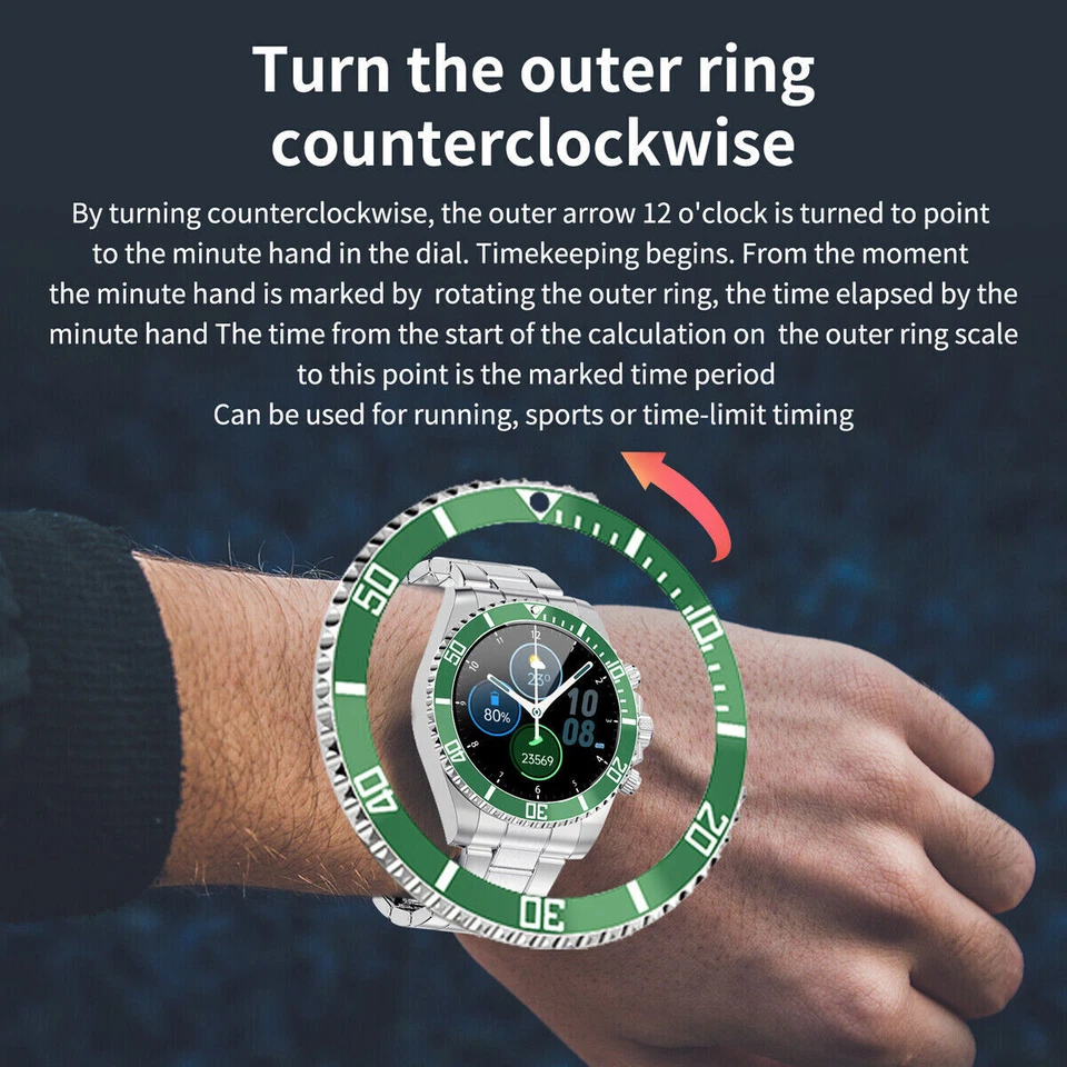 Smart Watch For  Men Bluetooth Call Blood Pressure Heart Rate Fitness Tracker UK - Image 3 of 4