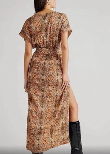 Abito Farrah FREE PEOPLE $248 piccolo avorio paillettes dettagli cravatta regolabile - Foto 2 di 6
