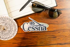 Cessna 185 Brushed Aluminum Vinyl Sticker