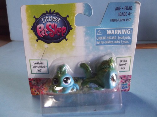 Littlest Pet Shop Seafoam Dazzleshell #7 und Brillia Beryl #8 Hasbro 2016 - Bild 7 von 7