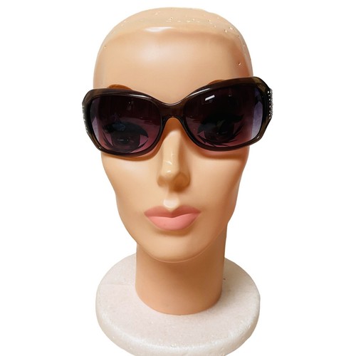 Fossil Womens Sunglasses Brown Jeweled Lori Ann Eye Shades Summer Beach Pool - Picture 2 of 10