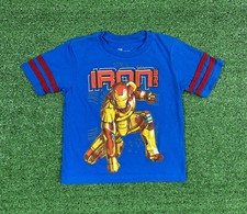 Marvel Comics Iron Man Kids T-Shirt Size 4 Blue