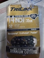 TriLink 14 Inch S52 .05 Inch Semi Chisel Chainsaw Chain Low Kickback, Pack Torn