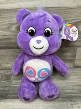 Care Bears Share Bear Plush Stuffed Animal Toy 2020 Purple Lollipops 13”