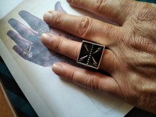 Yelawolf Stars and lightning ring made sterling silver 925-artisan product