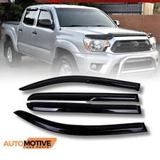 For 2005-2015 Toyota Tacoma Black Deflector Window Vent Visor Wind Rain Guard