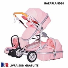 Passeggino 3 IN 1 Bambino Combinato Seggiolino Culla Trio Reversibile
