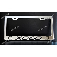 VOLVO XC60 License Plate Frame Custom Made of Chrome Plated Metal