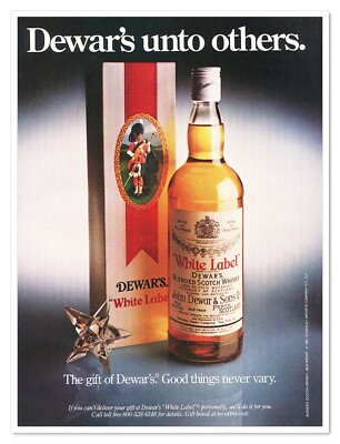 Print Ad Dewar's White Label Scotch Gift Box Vintage 1981 Advertisement