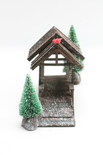 Lemax Wooden Bridge With Trees 2001 Village Collection - Picture 10 of 12