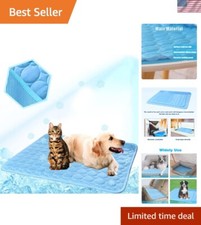 Non-Skid Large Dog Cooling Pad - 59x39 In Washable Ice Silk for Indoor  Outdoor