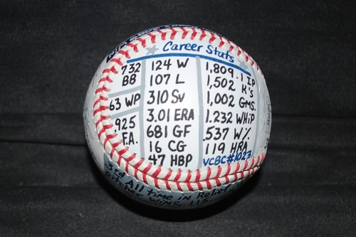 SALE PRICED GOOSE GOSSAGE SIGNED OMLB VCBC SUPERSTATS 1/1 HAND PAINTED HOF JSA! - Picture 3 of 10