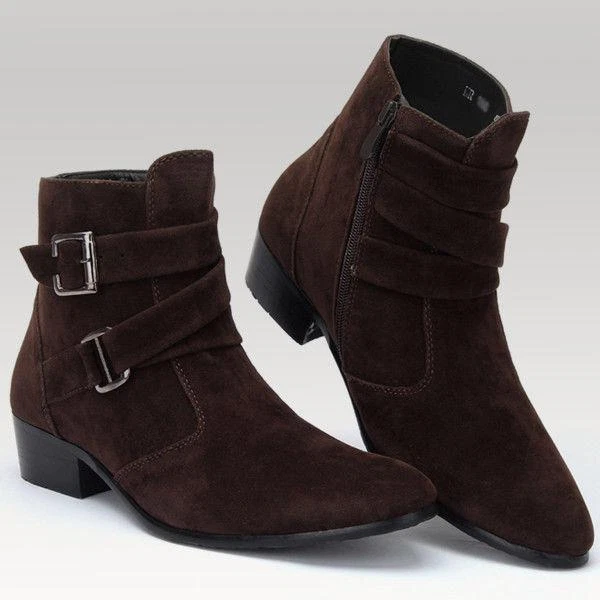 Chelsea boots with store buckle strap mens