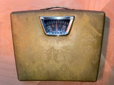 Vintage Borg Mid-Century Modern Gold Padded Vinyl Bathroom Scale Handle USA MADE