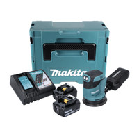 Makita Dbo 180 Rmj Akku Exzenterschleifer 18 V 125 Mm + 2X Akku 4,0 Ah + Lader