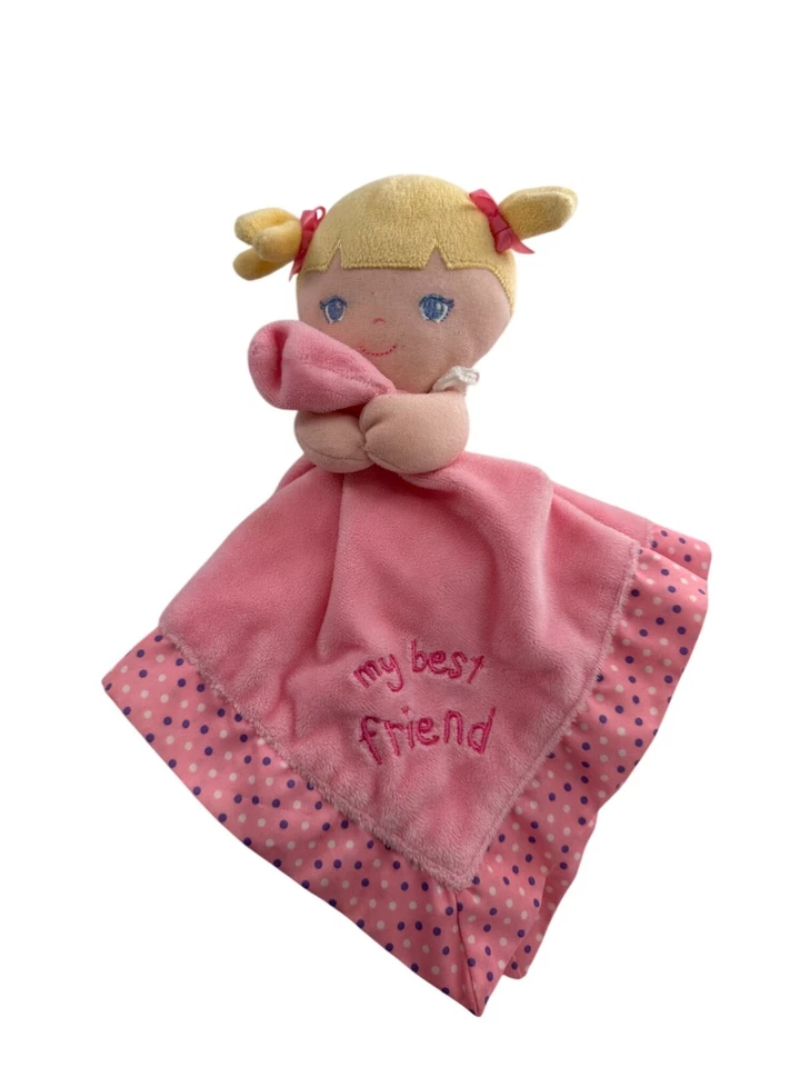 Garanimals розовый плюшевая кукла милый безопасности одеяло 13» атласный лучший друг - Изображение 2 из 4