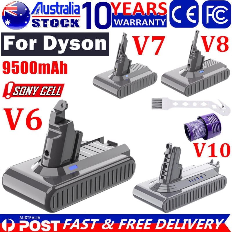 9500mAh Battery for Dyson V6 V7 V8 V10 SV10 SV11 SV12 Animal Absolute Motorhead