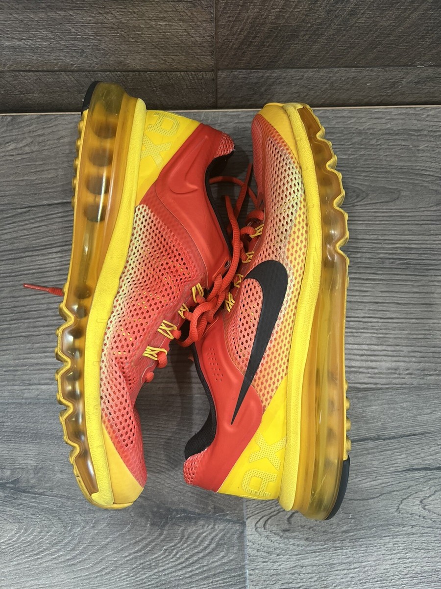 Nike Air Max 2013 Premium Sunset Orange Yellow Black Men 8.5  display picture 2