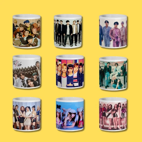 Taza Kpop Grupo Banda Pop K Pop Coreano Niñas Niños Fan Merch Regalo de Cumpleaños