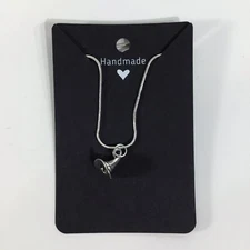 Witch Hat Necklace .925 Silver 18” Snake Chain Handmade Pagan Wiccan Jewelry