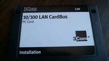 3Com 10/100 LAN CardBus PC card installation - floppy disk 3.5 inch