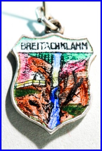 Aharm Bracelet/Pendant/Coat of Arms/ Silver/Breitachklamm/Souvenir/Enamel Charm
