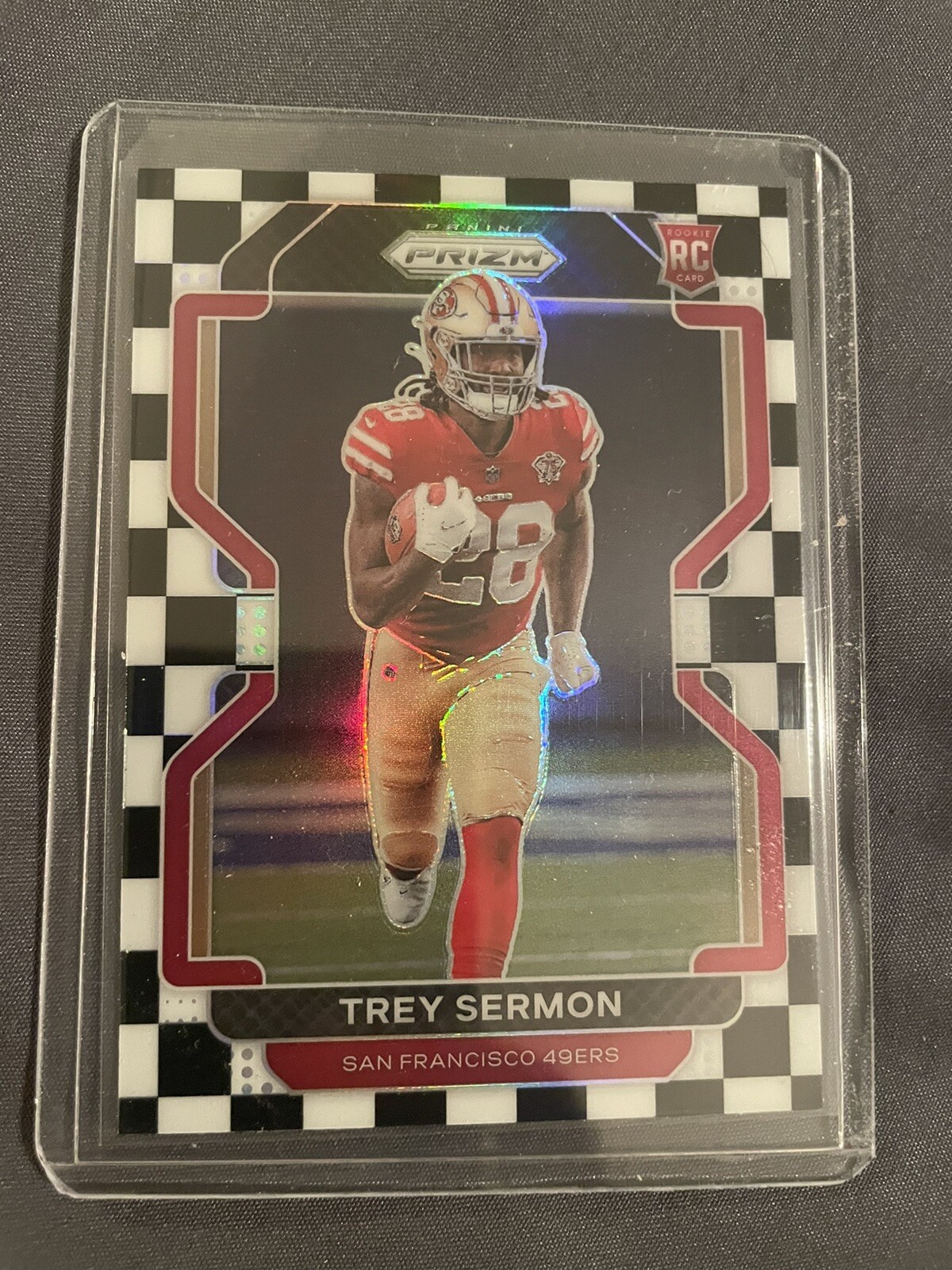 2021 Panini Prizm RC Checker Board #354 Trey Sermon Black and White Checker