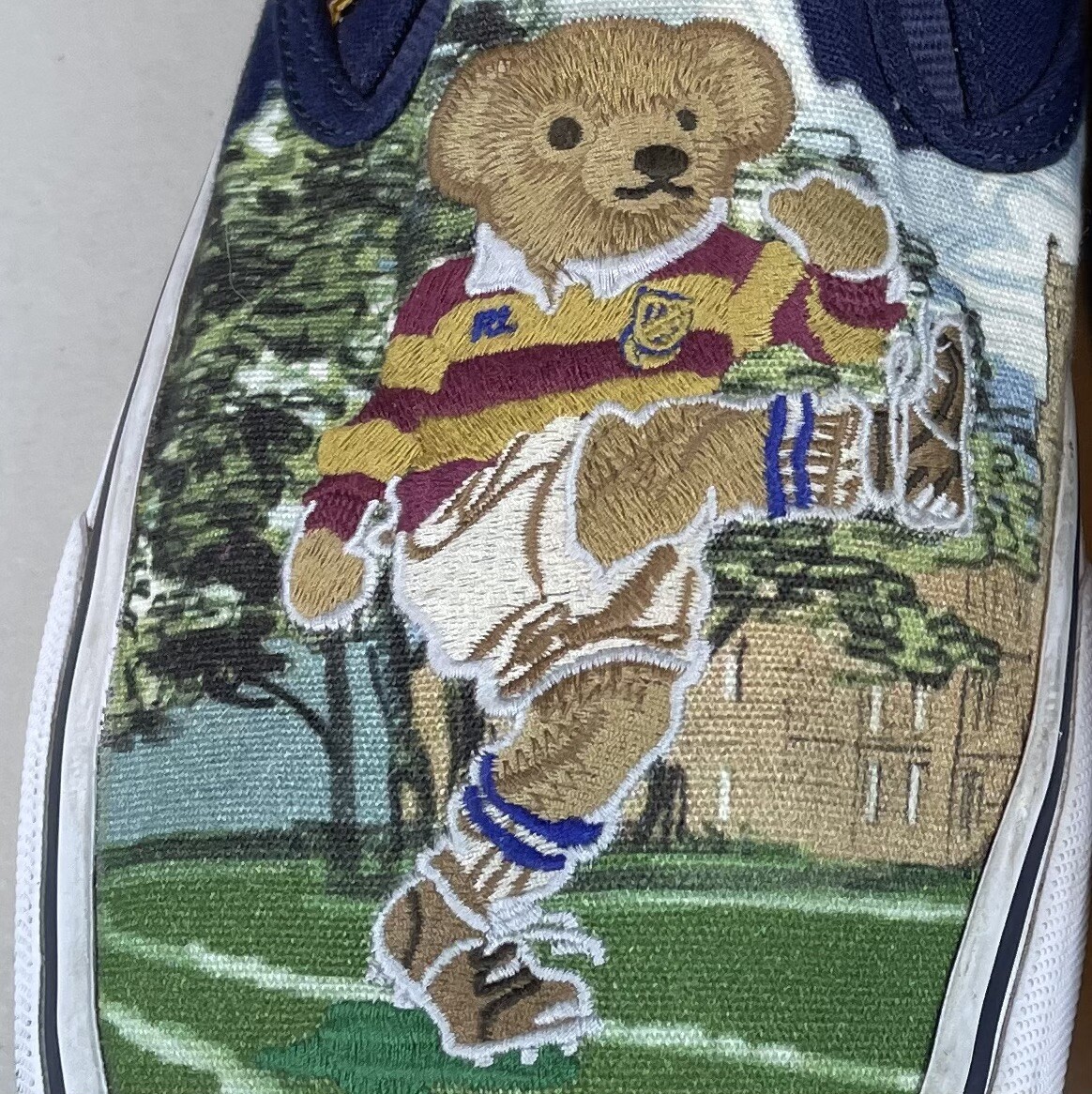 Polo Ralph Lauren Thompson Rugby Kicker Bear Flag Mens 11.5