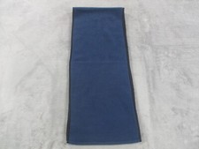 Polar Fleece Scarf Blue Black Trim Mens Rectangular 11x60 EUC
