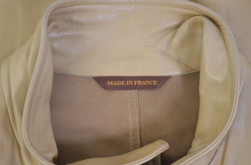 AUTHENTIC Men's Seraphin Zip Jacket 52IT 42US/UK Light Brown 100% Leather France - Picture 11 of 12