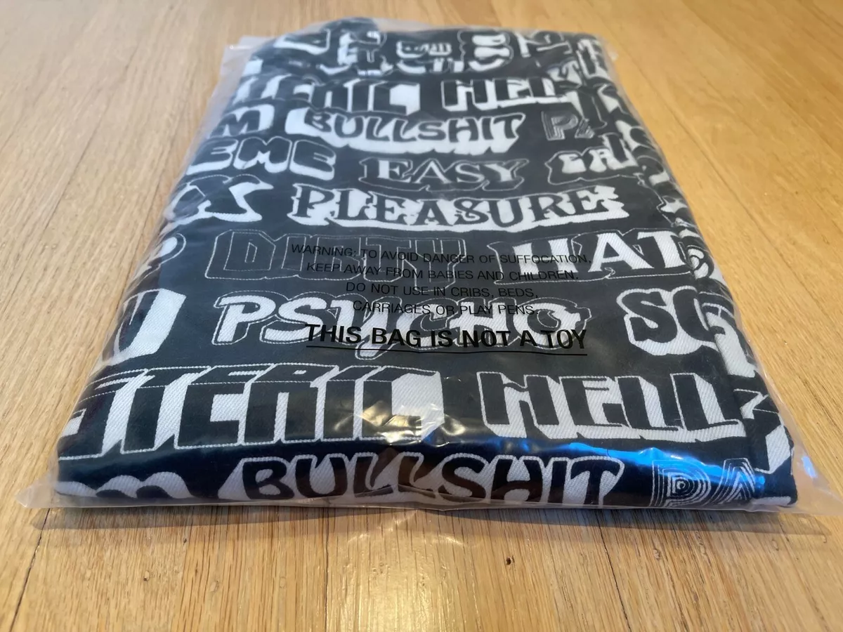 2017 Supreme NYC x Hysteric Glamour Text Work Pant Black White sz