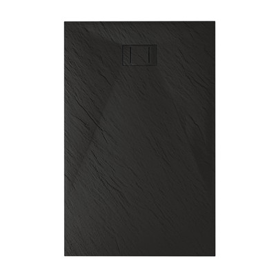 Receveur De Douche Idralite 70x90 Cm - Anthracite Effet Pierre, Résine Réductible (sans Bonde)